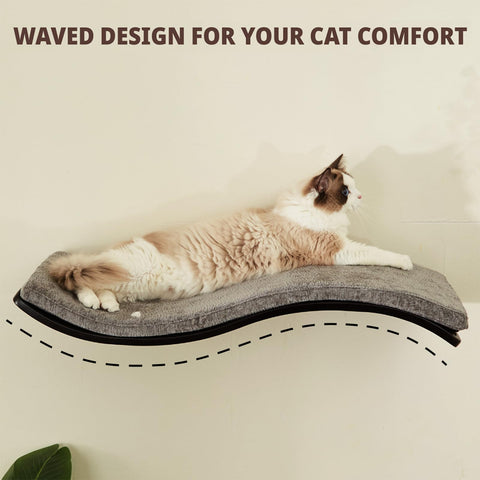 LIORCE Wave Cat Shelf - Modern Cat Wall Furniture