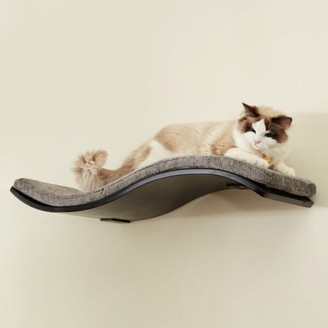 LIORCE Wave Cat Shelf - Modern Cat Wall Furniture