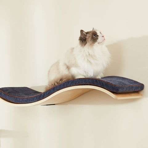 LIORCE Wave Cat Shelf - Modern Cat Wall Furniture