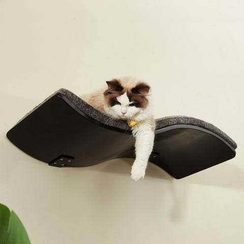 LIORCE Wave Cat Shelf - Modern Cat Wall Furniture